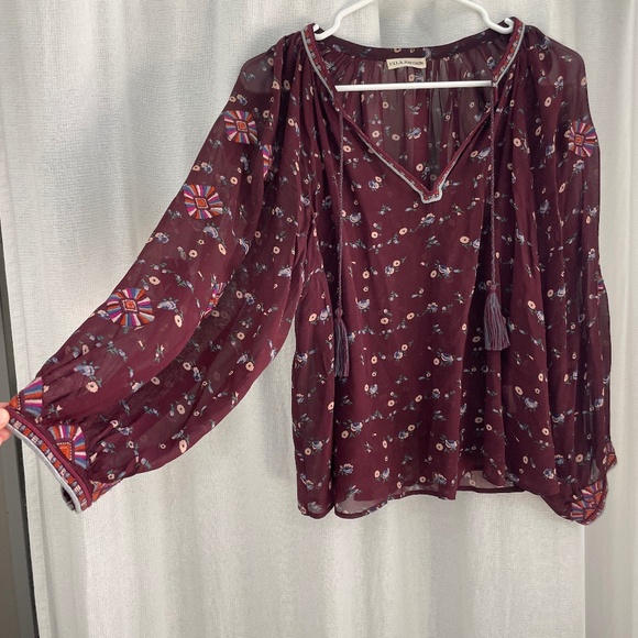 Ulla Johnson Tops - Ulla Johnson embroidered silk blouse